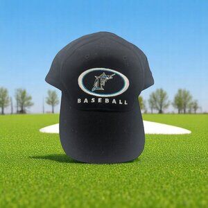 Florida Marlins Baseball Snapback Hat Adjustable Black Embroidered Logo Fan Appa